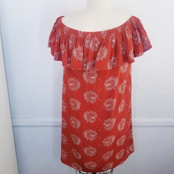 Madewell | Silk Ruffle Off Shoulder‎ Dreaa, Size M - Picture 8 of 8